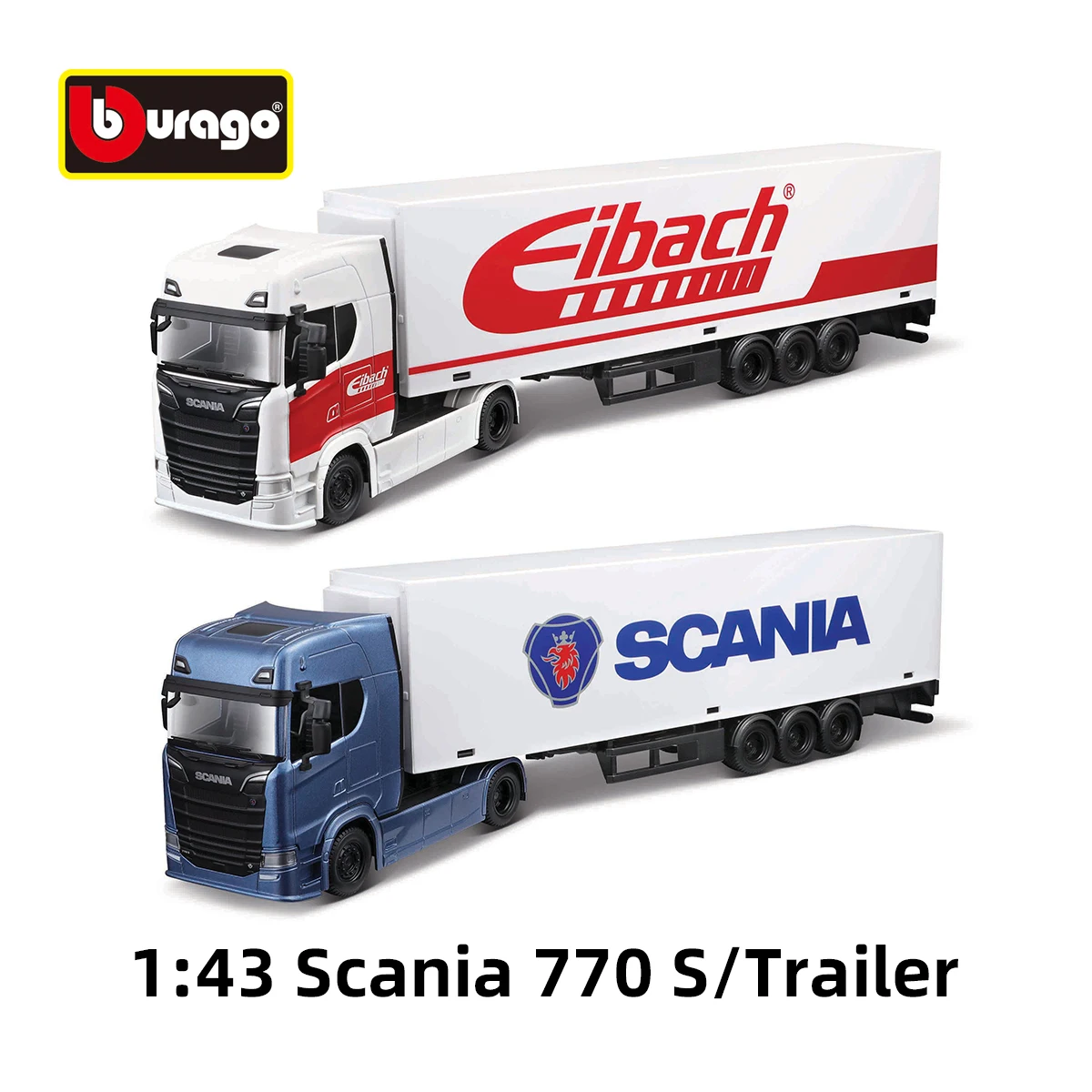 

Bburago 1:43 Scania 770S прицеп тяжелый трактор литой коллекционный хобби модель игрушки