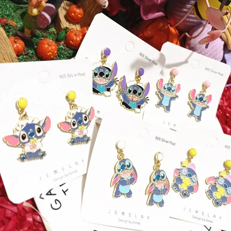 

Висячие серьги Disney Stitch Lilo Kawaii аниме металлические серьги ювелирные изделия ручной работы серьги Модные ювелирные изделия для женщин Подарки на день рождения