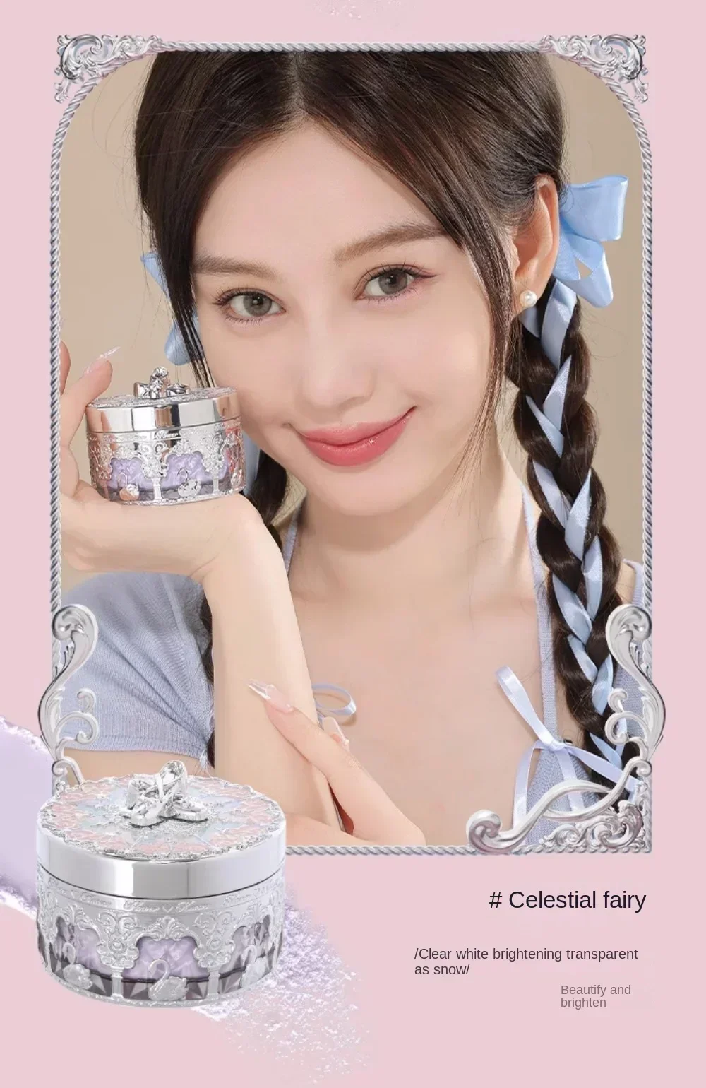 Setting Loose Powder Makeup Finishing Oil Control Rose Scent
