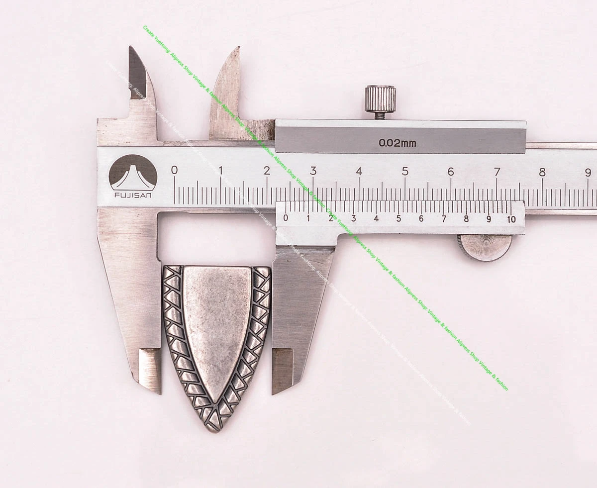 Massive Antik-Silber-Endstangen-Dornschließe, 3-teiliges Set, DIY-Lederhandwerk, westliches Muster, Zaumgürtel, Schnalle, Ersatz, passend für 24 mm – Detail 13