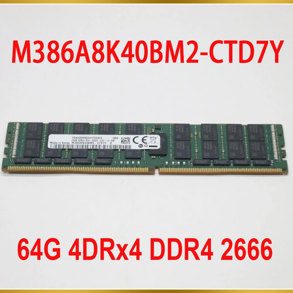 For Samsung RAM 64GB 64G 4DRx4 DDR4 2666 PC4 2666V Server Memory M386A8K40BM2 CTD7Y