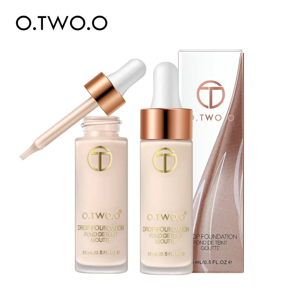 

O.TWO.O Liquid Foundation Oil Free Makeup Base Waterproof Full Coverage Concealer Lasting Liquid Face BB Cream Cosmetic