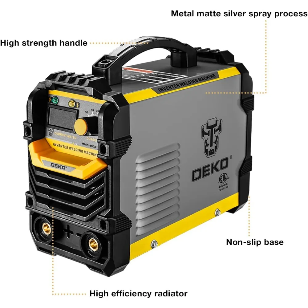 110/220V MMA Welder,160A ARC Welder Machine IGBT Digital Display LCD Hot Start Welder with Electrode Holder,Work Clamp