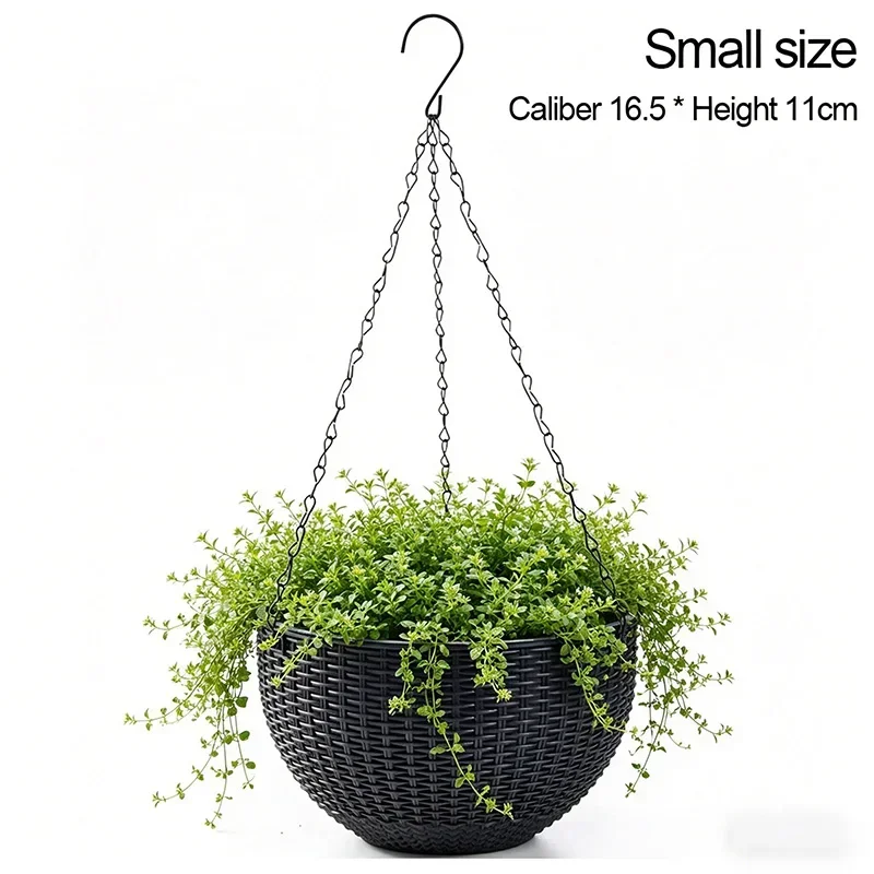 Elegant Outdoor Hanging Planters with Macrame Design