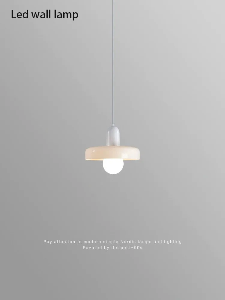 

Ресторанная люстра в скандинавском стиле, дизайнерская креативная светодиодная Подвесная лампа, современная простая прикроватная маленькая белая мягкая лампа для столовой