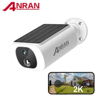 ANRAN Caméra Solaire, Caméra WiFi 2.4G, Caméras de Sécurité 2K pour la Protection de la Maison, Caméra avec Panneau Solaire et Batterie, Détection Humaine PIR, Alarme locale, Compatible Alexa, Couleur Vision Nocturne 1