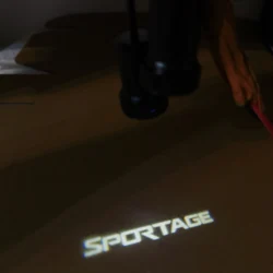 Premium Door Light Emblems - Welcome Shadow Courtesy Lamps (Set of 2) (SPORTAGE LOGO)