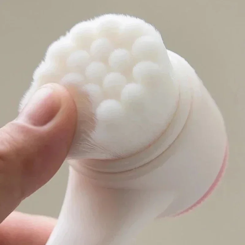Facial cleanser 1pcs Double-sided Silicone Skin Care Tool Facial Cleanser Brush Face Cleaning Vibration Facial Massage Washing Product