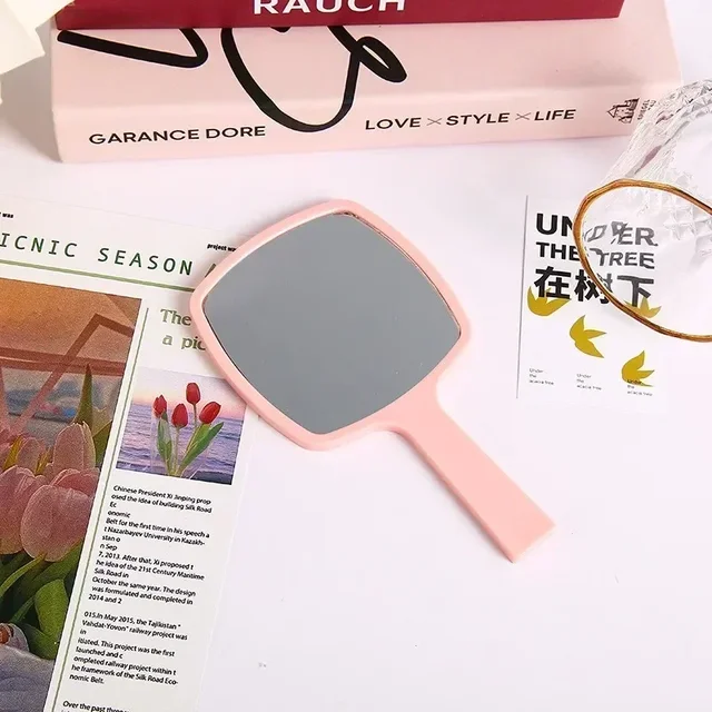 Miroir de maquillage portatif pour Extension de cils, miroir de vanité de maquillage carré avec poignée, miroir à main Compact pour Salon de SPA 6