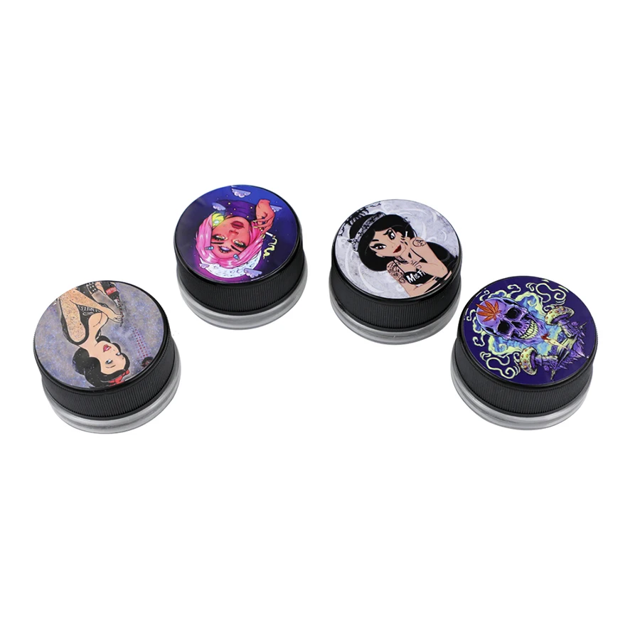 뚜껑이 있는 5ml 유리 항아리 3 개, 미끄럼 방지 뚜껑이 있는 미니 원형 통조림 항아리 보관 크림, 미용 제품 용 화장품 병