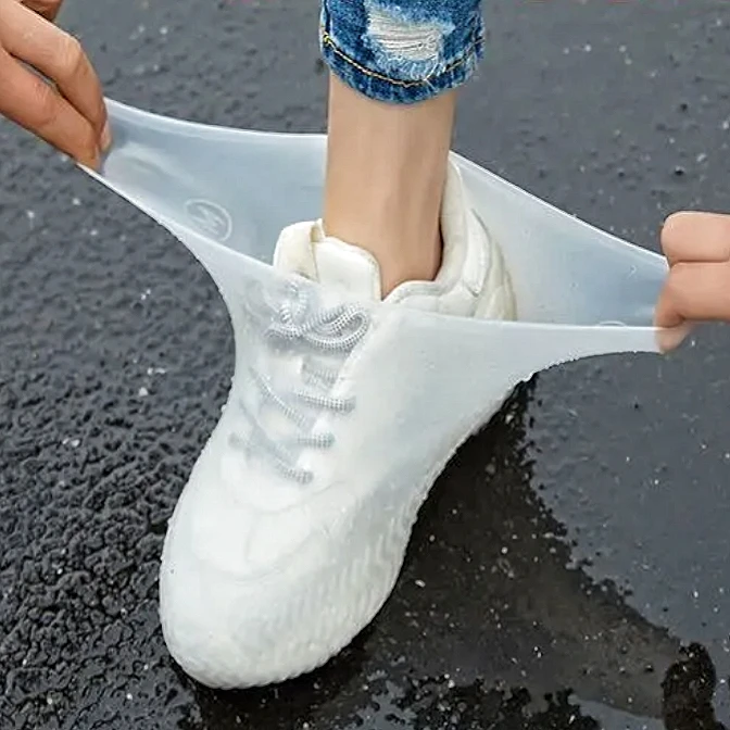 Silicone Waterproof Reusable Non-Slip Rain Shoe Covers Protector Outdoor