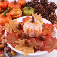 10Pcs Artificial Pumpkin Halloween Decorations for Home Mini Fake Pumpkin Autumn Harvest Party Thanksgiving Ornaments Props 3