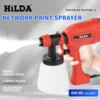 HILDA 800ML Electric Spray Gun High Power Tools Paint Sprayer Auto Household Red Electric Spray Gun 6