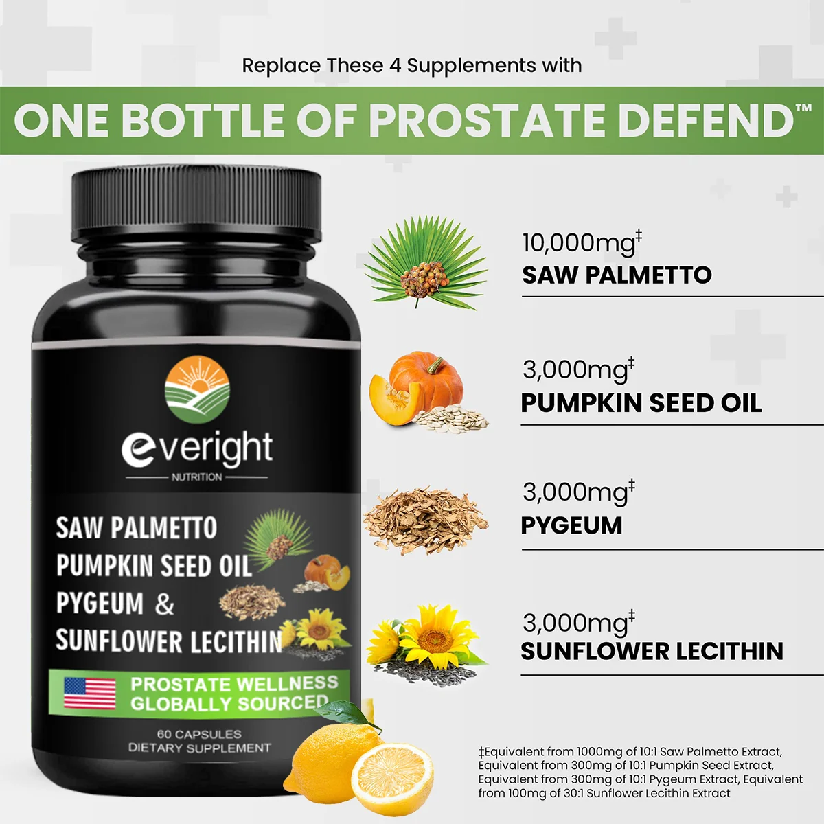 Prostate Supplements - for Hair,  Fertility and Reproduction Health Support - Lycopene, Saw Palmetto, Pumpkin Seed Oil, Pygeum images - 6