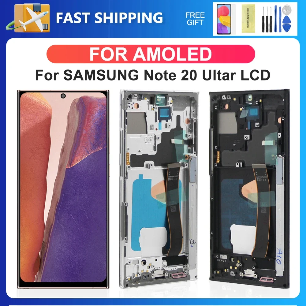

For Samsung Note 20 Ultra For AMOLED Note20U N985 N985F N985U LCD Display Touch Screen Digitizer Assembly Replacement