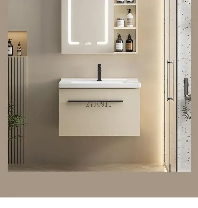 *Corner Vanity Bathroom With Sink Integrated Ceramic Washbasin Multipurpose Mirror Bathroom Cabinets Storage Organizer Furniture