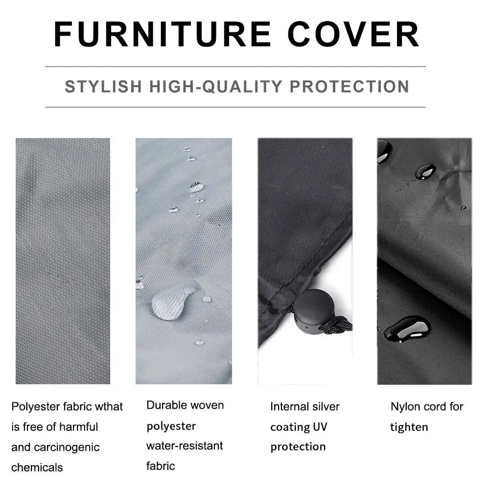 Chaise Lounge Cover Waterproof Lounge Chair Recliner Protective Cover for Outdoor Courtyard Garden Patio 4