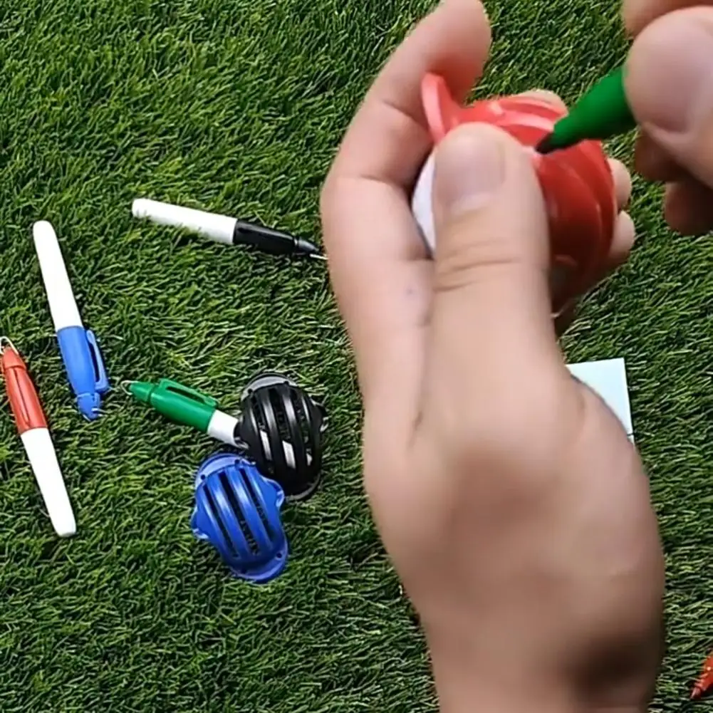 3Pcs Portable Golf Ball Marking Pen Equipment Golf Ball Line Pen Sturdy Comfortable to Hold Useful Durable