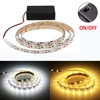 AA Battery Power Led Strip Light SMD2835 1-5M Flexible Lighting Ribbon Tape White/Warm White Strip Cabinet Lights Backlight 1