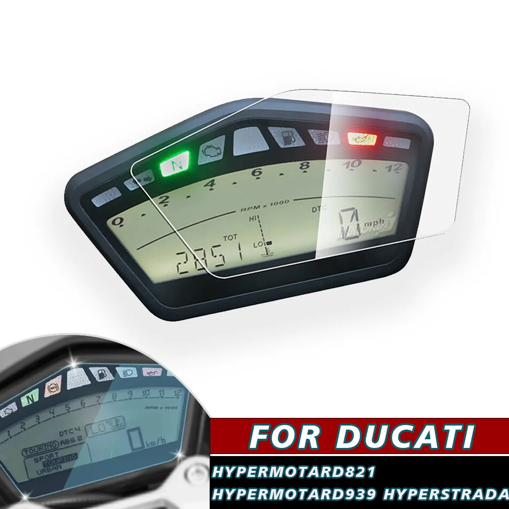 

2PCS Motorcycle Cluster Scratch Protection Film Screen Protector For Ducati Hypermotard Hyperstrada 821 939 2013 2014 2015 2016