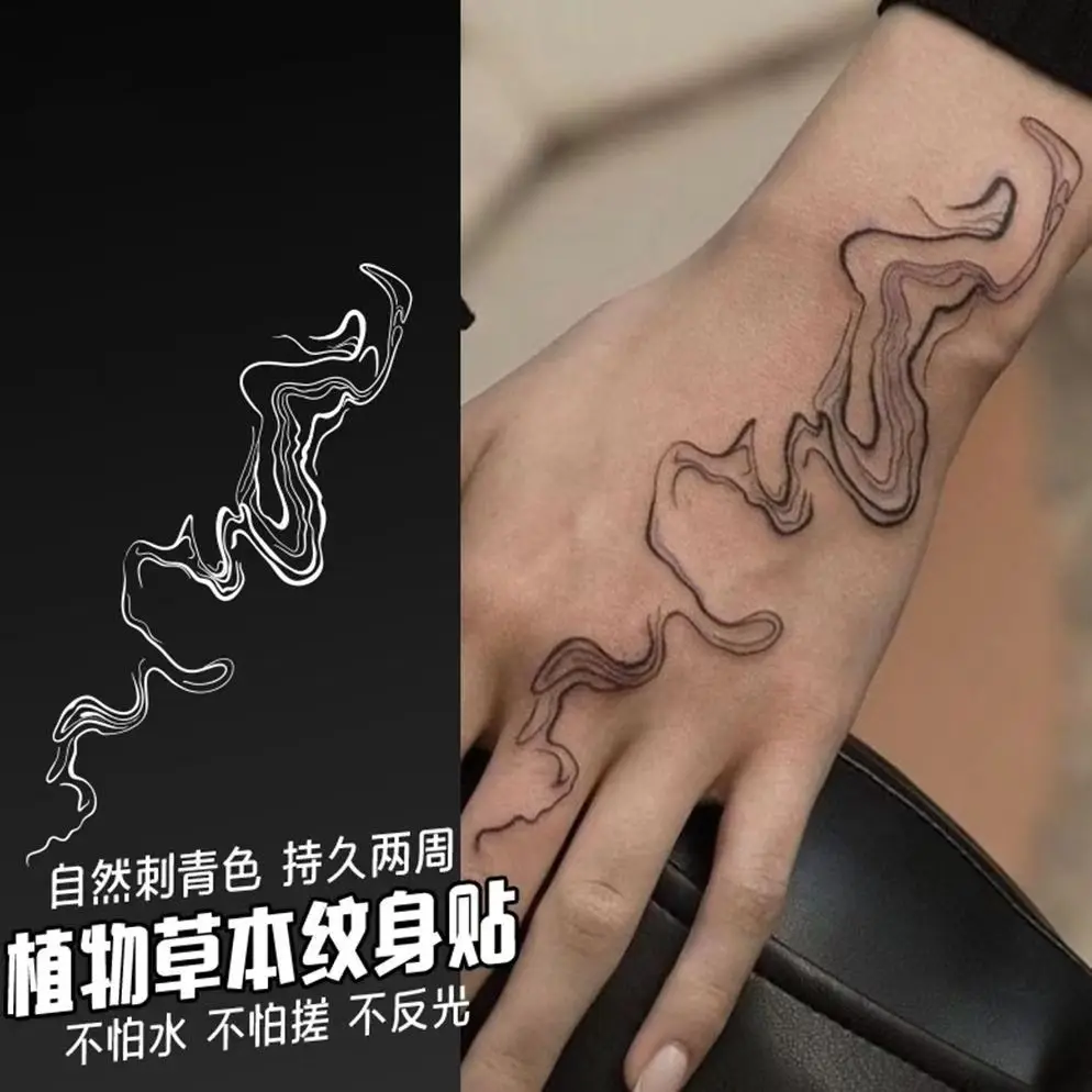 Herb Juice Lightning Tattoo Lasting Fake Tattoos For Woman Men Goth Arm  Wrist Temporary Tattoos Waterproof Tattoo Stickers - Temporary Tattoos -  AliExpress