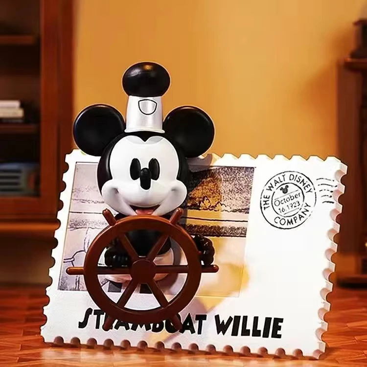 thumbnail image 1 of MINISO Blind Box Disney 100th Anniversary Retro Stamp lovely Mickey Mouse The Pooh Stitch Refrigerator Stickers Statue Gifts, 1 of 5