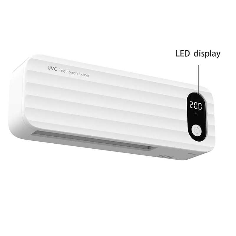 A84G-스마트 살균기 충전식 무선 칫솔 클리너, 벽걸이형 무타공 칫솔 홀더 정리함