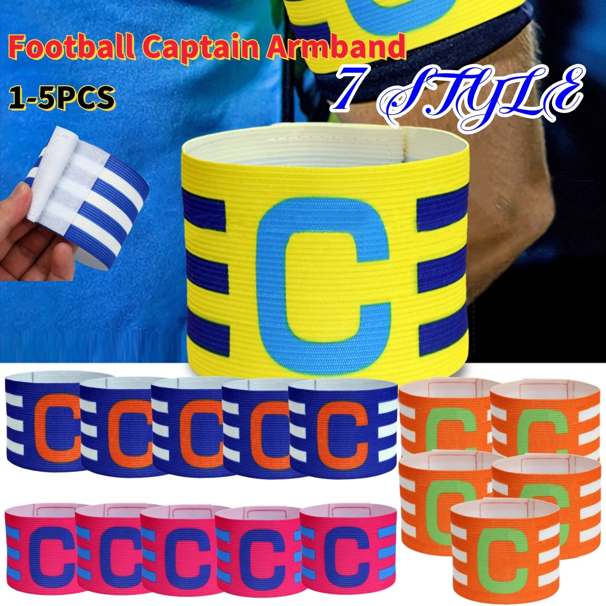 Adjustable Soccer Captain Armband for Kids and Adults