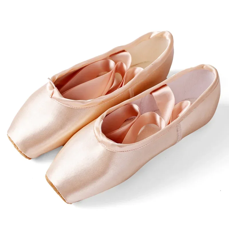 Ballet Dance Shoes Child and Adult Ballet Pointe Shoe Professional with Ribbons Shoes Woman Zapatos Mujer Sneakers Women Girls 6