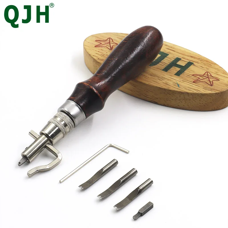 Grooving Device DIY Leather Tool Processing Skin Edges Leather Craft Stitching Hammer Fold Working Tools