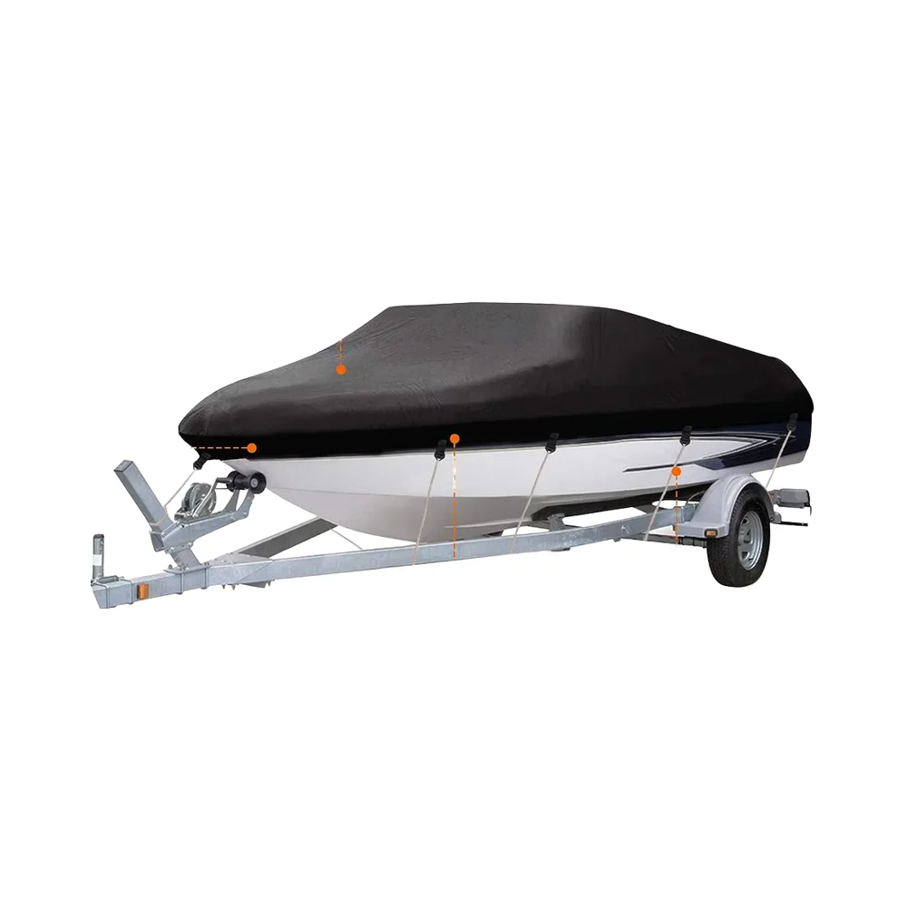 600D Oxford Cloth Boat Cover Factory-Produced Waterproof and Sunscreen Canopy PVC Material Rain Cover for Boats