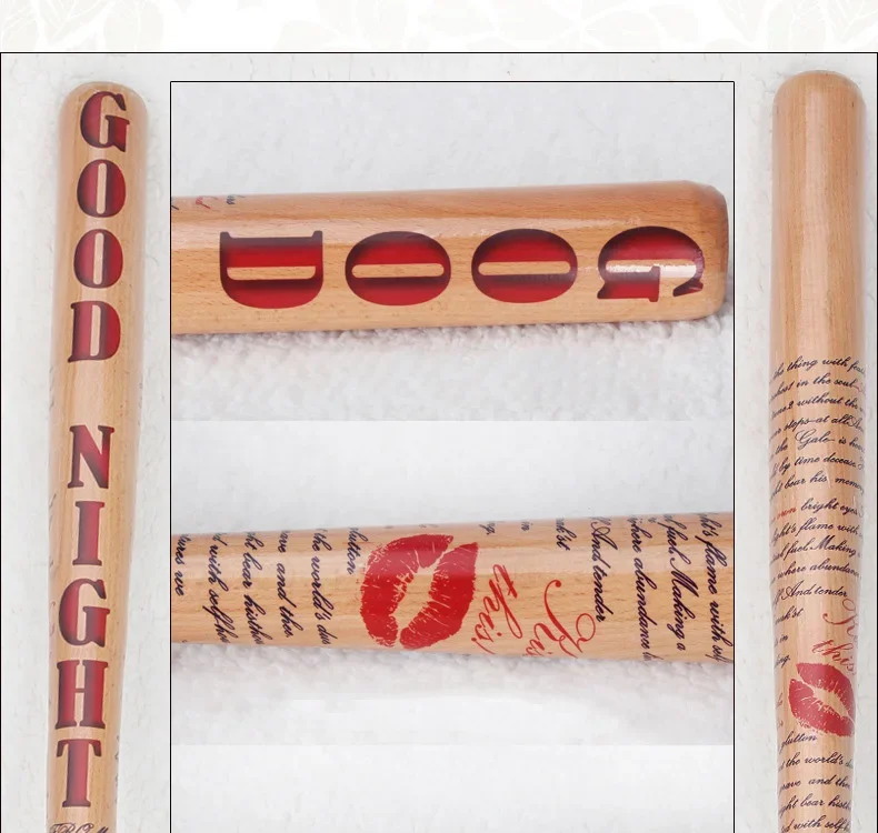 Beauty Girl Clown Solid Wood Baseball Wooden Baseball Bat Accessory Comic Cosplay 74 or 84cm Props Holiday Halloween Cosplay