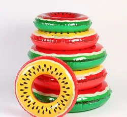 Circle Beach Gaint Float Adult Watermelon Swimming 60/70/80/90CM Water Ring Kids Inflatable Toy Pool Orange Lemon Fun Inflatable