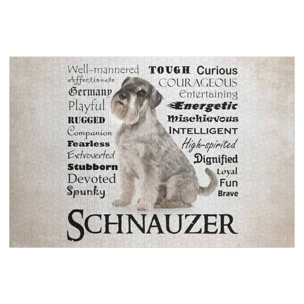 

Schnauzer Personality Traits Jigsaw Puzzle With Personalized Photo Custom Gifts Diorama Accessories Custom Name Child Toy Puzzle