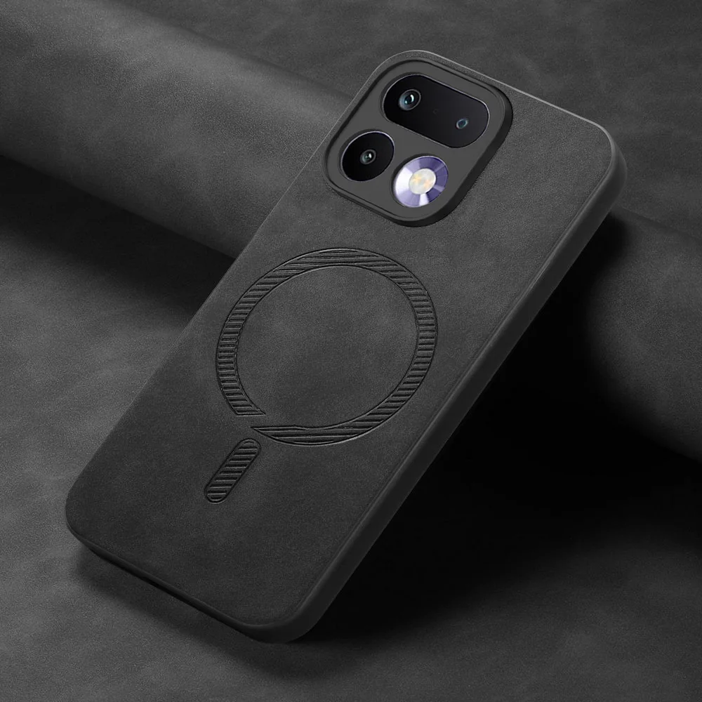Leather Magnetic Wireless Charging Phone Case