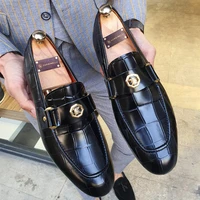 New Black Loafers Men Slip-On Round Toe Fashion Mens Dress Shoes Free Shipping Wedding Shoes for Men Size 38-47 6