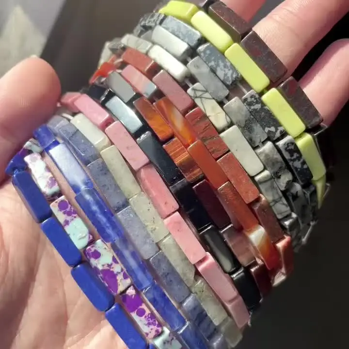 13x4 мм квадратные бусины в форме трубки амазонит агат халцедон розовый опал