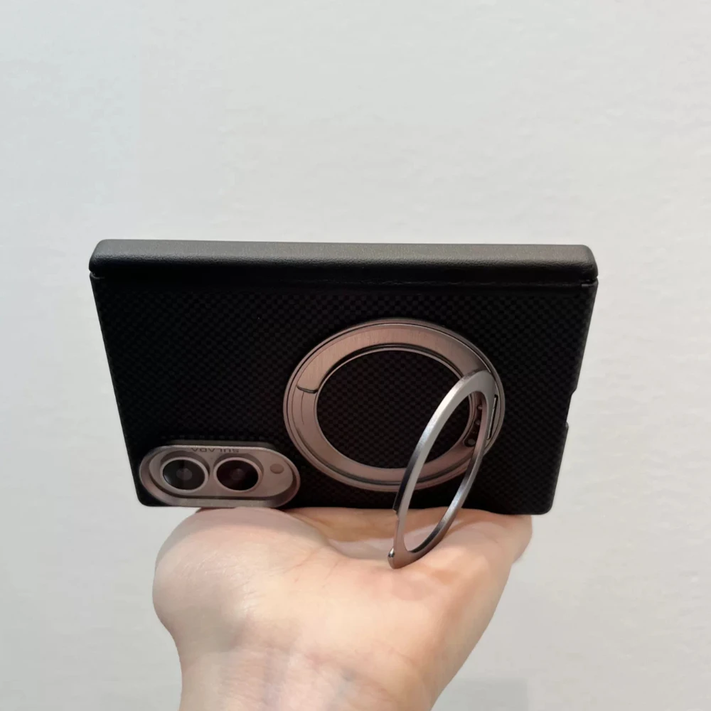 Premium Wide Protective Case with Magnetic Rotating Bracket - High-Quality Hard Shell Phone Cover