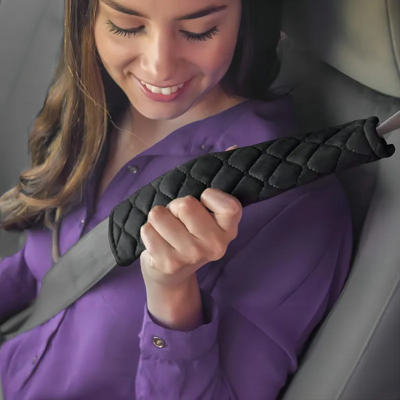 Seat Belt Covers Adjustable and Comfortable Seat Belt Covers in Soft Velvet Fabric Perfect for Car Truck SUV Backpacks