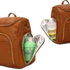 PU Leather Baby Nappy Diaper Bag Backpack+Changing Pad+Stroller Straps+Insulation bag+Cosmetic bag 4