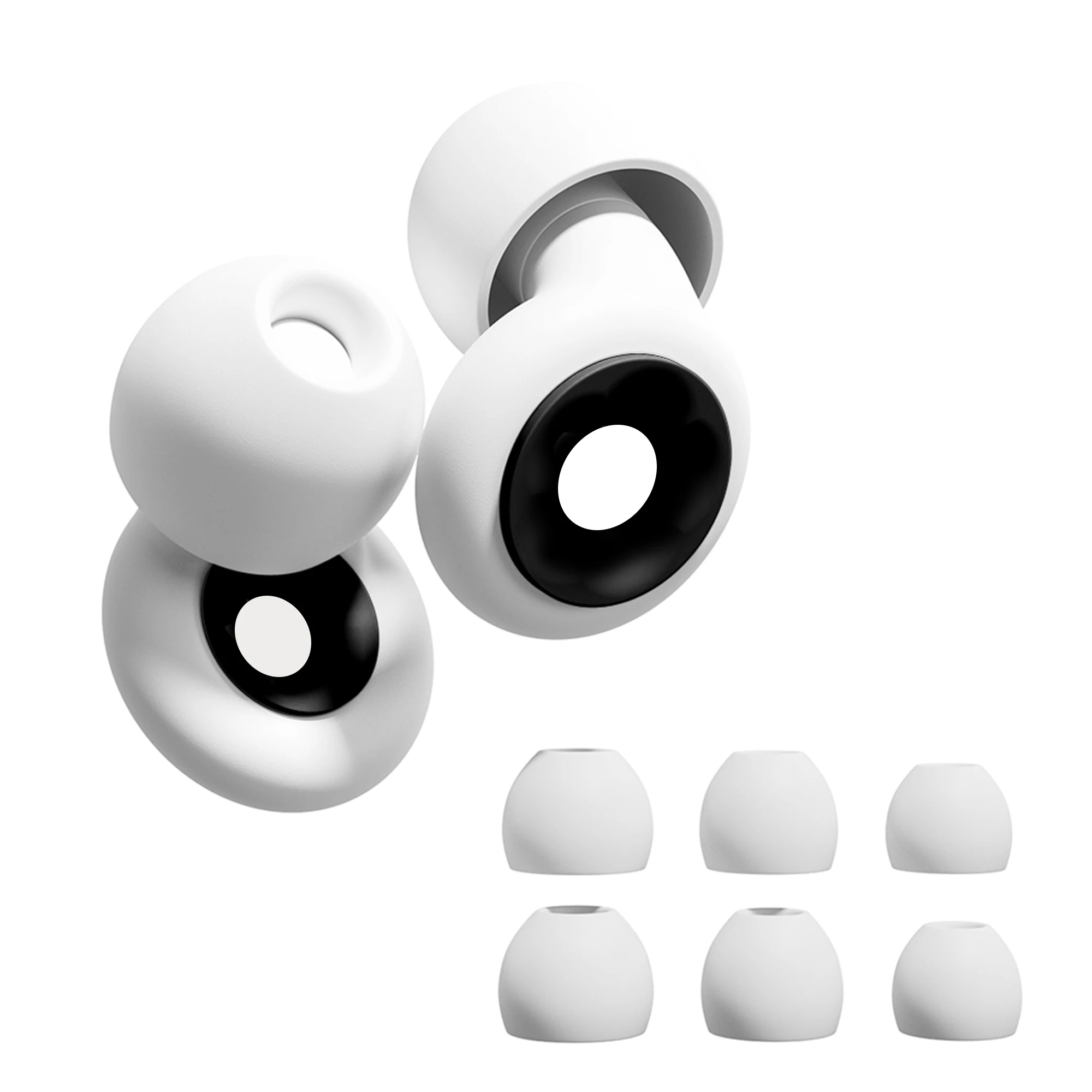 Tappi per le orecchie in silicone per nuoto e sonno, riduzione del rumore a lento rilascio, insonorizzanti, riducono le interferenze - Tappi auricolari di qualità con anello