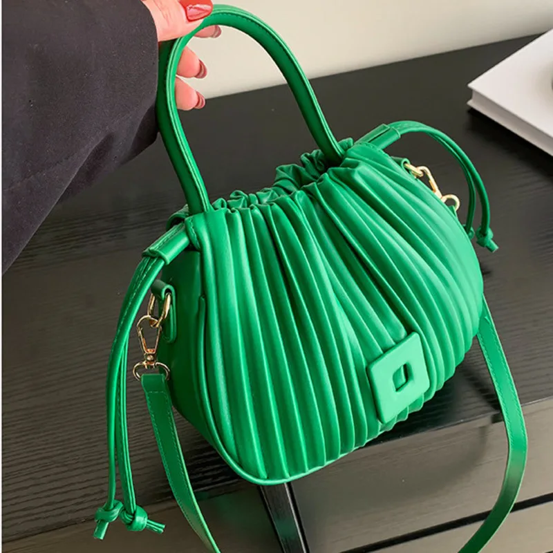 Single Hand-held for Handbag Shoulder Bag Woman Pleated Multicolored High-quality Messenger Versatile Luxury Crossbody Classic