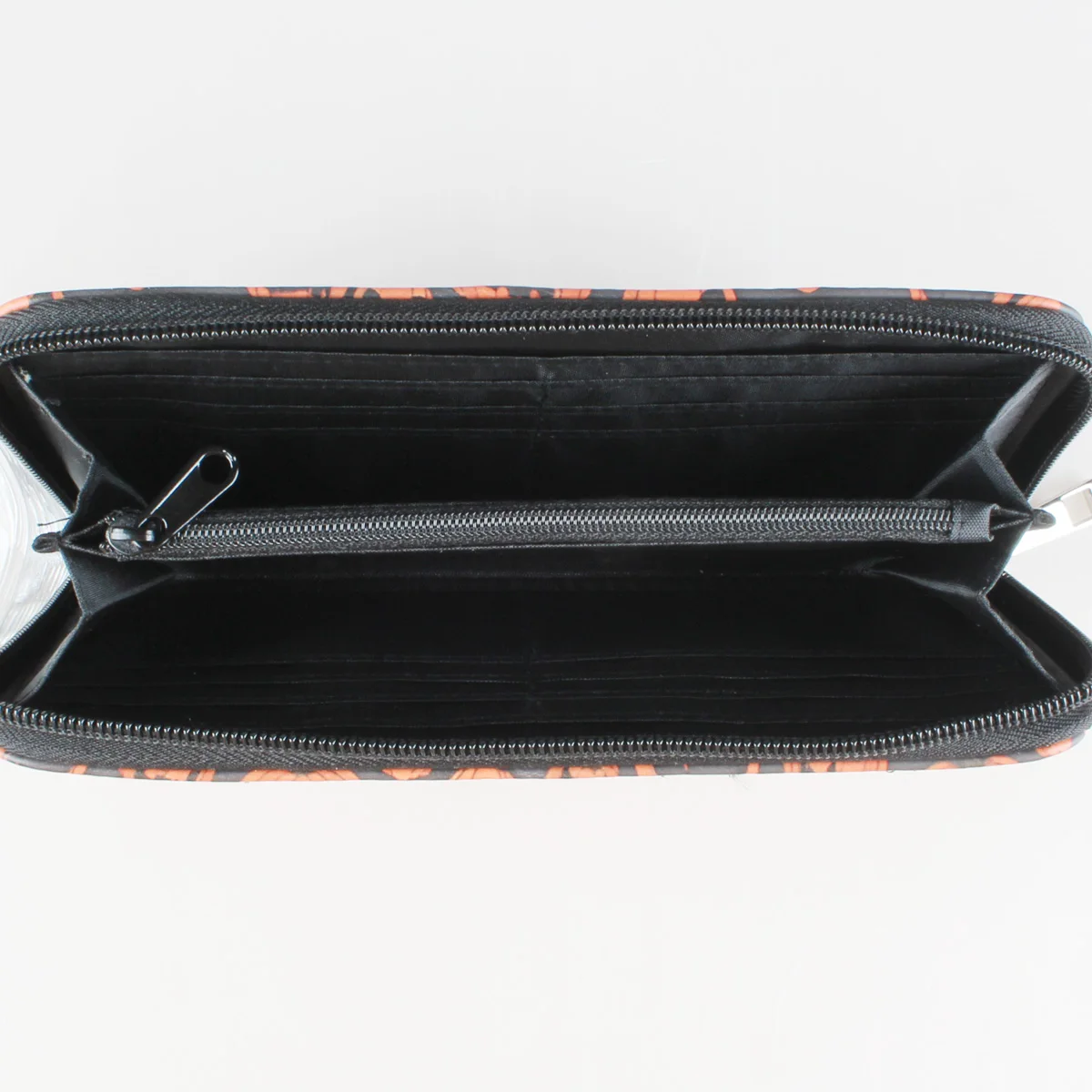 Halloween Pumpkin Print Long Wallet Zipper Around Credit Card Holder Gothic Clutch & Coin Purse For Women 6