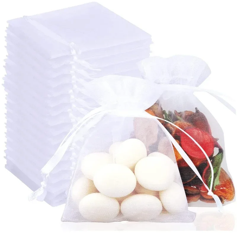 1–200 Stück Organza-Beutel mit Kordelzug, Geschenktüten, Süßigkeiten, Schmuck, Party, Hochzeit, Geschenktüten, Geschenk für Weihnachten, Süßigkeiten, Hochzeit, Geburtstag – Detail 11