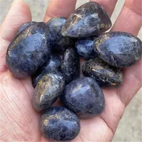 20-30mm Cordierite Spiritual Products Crystal Gravels Decorations Natural Blue Iolite Tumble Stones For Home Decor 2