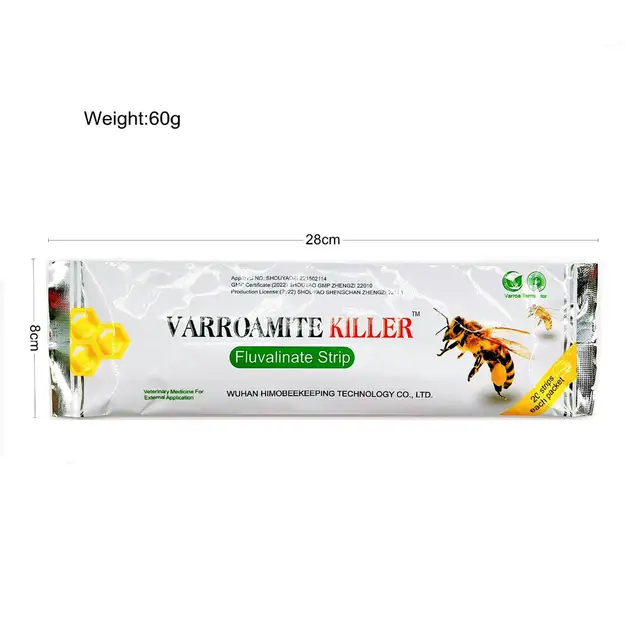 20 db Varroa Csíkok Professzionális Praktikus Kültéri Beltéri Tartós Hordozható Mezőgazdasági Kellékek Fluvalinate Méhkatka - Image 3