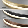 Minimalist Modern Led Chandelier Home Lighting Brushed Rings Ceiling Mounted Chandelier Lighting Hanging Lamp Gold&Black Frame 6