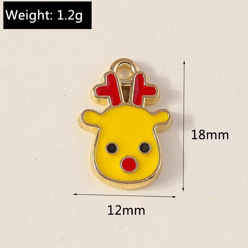 20 Stück Cartoon Emaille Tier Weihnachten Hirsch Charms Anhänger für Schmuckherstellung Halsketten Ohrringe Armbänder Zubehör DIY Geschenke – Detail 31