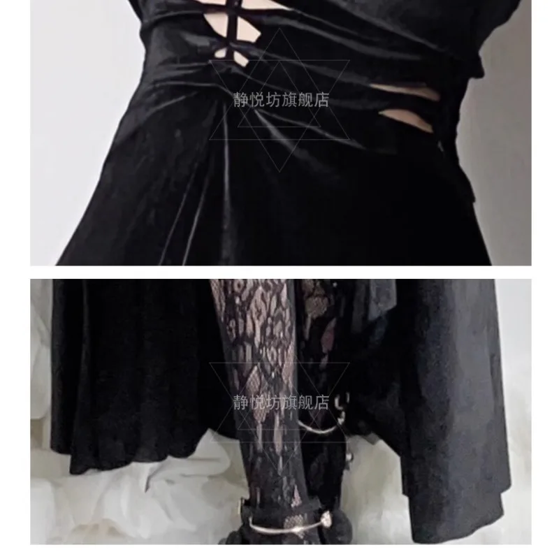 Halloween Costume for Women Anime Cosplay Black Dress Witch Long Vestidos Vampire Bride Outfit lolita suspender dress suspender dress lolita dress lolita cosplay costumes