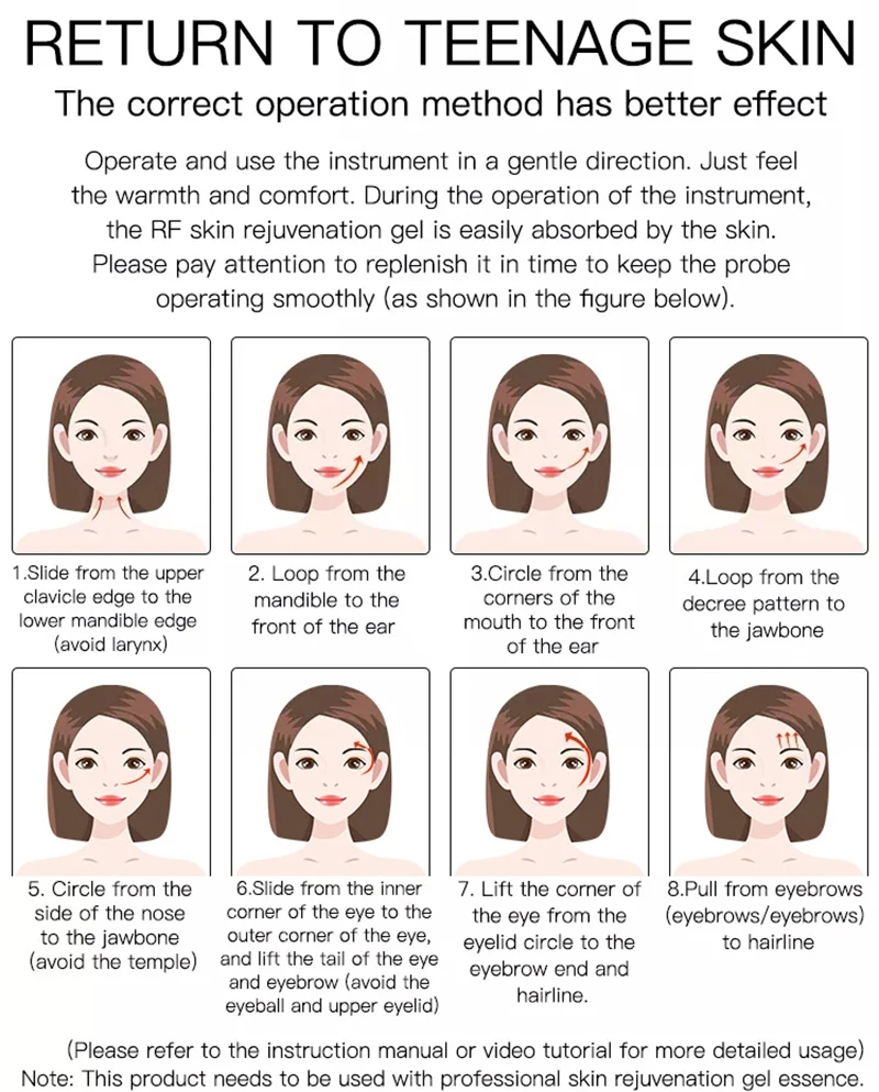 Máquina de belleza RF 3 en 1: dispositivo de lifting facial y corporal con radiofrecuencia